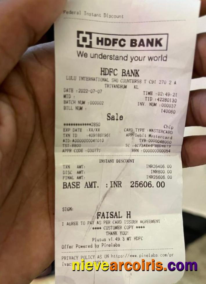 India HDFC bank payment check